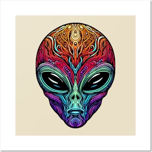 Neon Alien Vibes Posters and Art